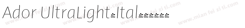 Ador UltraLight-Ital字体转换